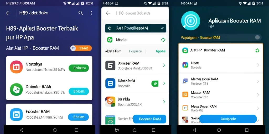 Screenshot menunjukkan antarmuka pengguna H89 dengan tombol pembersihan RAM.