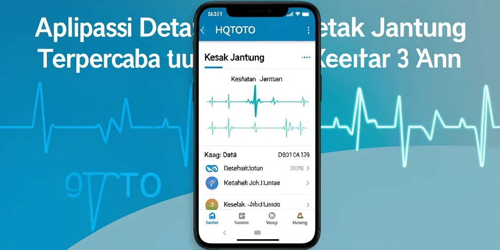 Tampilan antarmuka utama HQTOTO untuk pemantauan detak jantung.