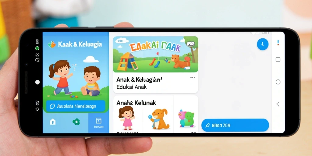 Antarmuka intuitif dan edukatif dari KA789 untuk anak-anak.