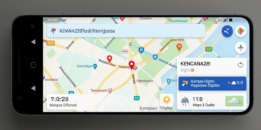 Tampilan antarmuka KENCANA28 dengan fungsi Kompas Digital yang intuitif.