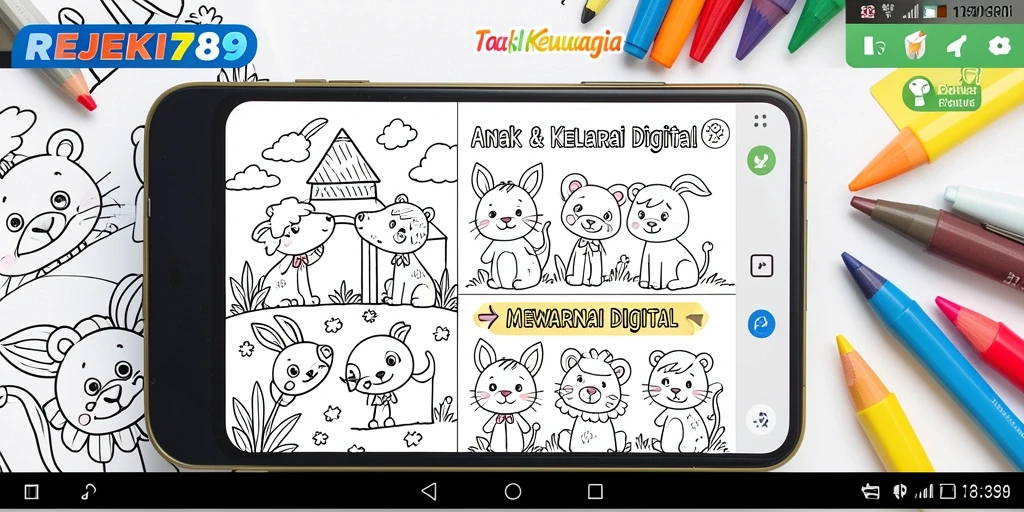 Antarmuka aplikasi REJEKI789 untuk Mewarnai Digital yang menarik.
