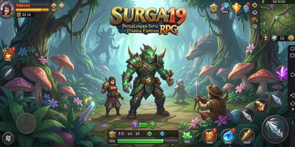 Tampilan antarmuka permainan RPG yang menarik dan interaktif.