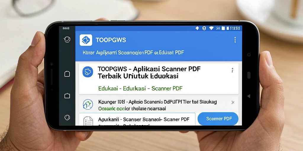 Antarmuka aplikasi TOOPGWS yang sederhana dan mudah digunakan untuk Scanner PDF.